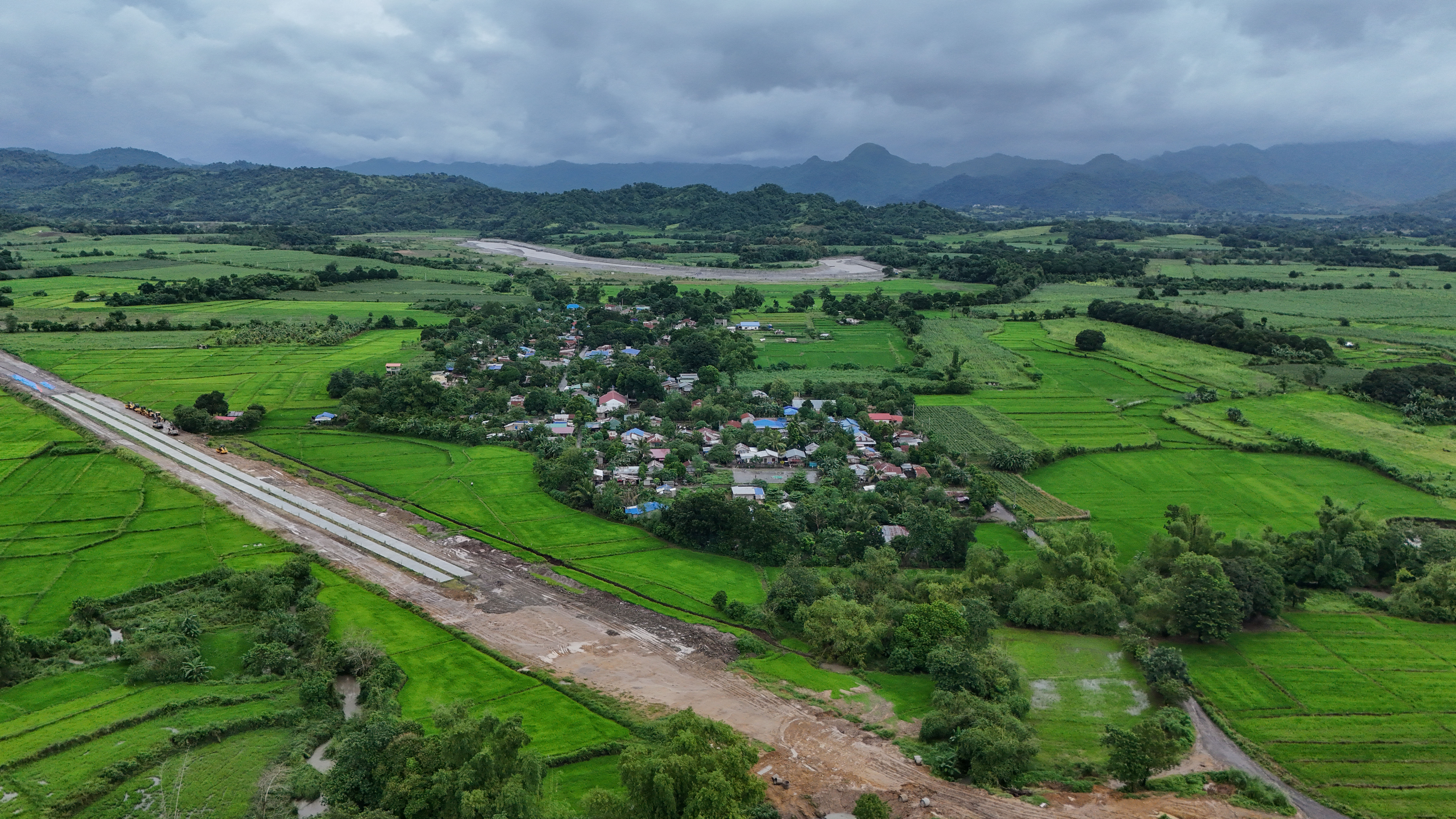 An aerial shot of Capas in the Tarlac province.